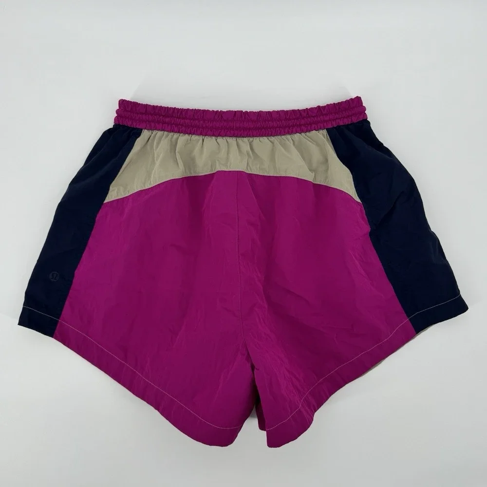 Lululemon Evergreen Shorts Size 6 Colorblock Glyde Water-Repellent Trail Hiking